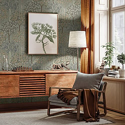 Galerie Wallcoverings Product Code TJ40307 - Mulberry Tree Wallpaper Collection - Grey Green Colours - Grove Design