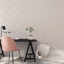 Galerie Wallcoverings Product Code W78215 - Metallic Fx Wallpaper Collection - Rose Gold Colours - Metallic Geometric Design