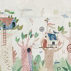 Galerie Wallcoverings Product Code WH45271M - Welcome Home Murals Wallpaper Collection - Multi-coloured, White Colours - Whimsical Tree House Adventure Design
