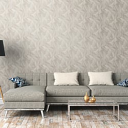 Galerie Wallcoverings Product Code WW22222 - Woods And Wicker Wallpaper Collection - Grey Metallic Colours - Geometric Wood Effect Motif Design