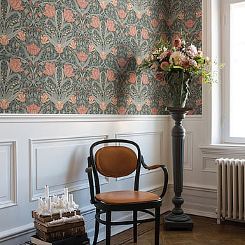 Galerie Wallcoverings Product Code 33010 - Apelviken Wallpaper Collection - Green Orange Colours -  