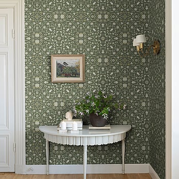 Galerie Wallcoverings Product Code 82008 - Hidden Treasures Wallpaper Collection - Green Colours -  