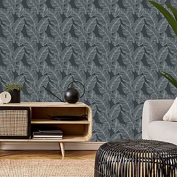 Galerie Wallcoverings Product Code AM30014 - Amazonia Wallpaper Collection - Black Silver Colours -  