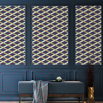 Galerie Wallcoverings Product Code DA23252 - Luxe Wallpaper Collection - Blue Yellow Colours -  