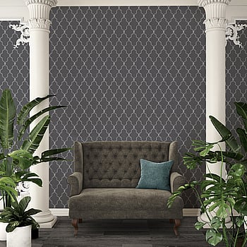 Galerie Wallcoverings Product Code ES31121 - Escape Wallpaper Collection - Dark Grey, Light Grey, Black Colours -  