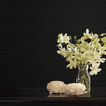Galerie Wallcoverings Product Code SK34752 - Simply Silks 3 Wallpaper Collection - Black Colours -  