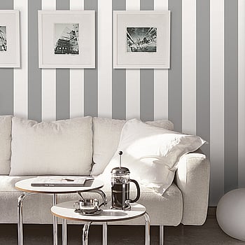 Galerie Wallcoverings Product Code SY33944 - Simply Stripes 3 Wallpaper Collection - Medium Grey Colours -  